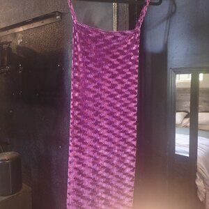 Purple velvet mini dress